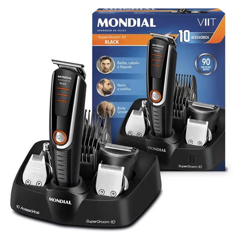 Kit Aparador De Pelos Mondial Barba Cabelo Bigode Bivolt Na