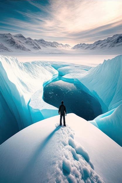 Um Cartaz Para O Iceberg Que Diz Icebergs Foto Premium