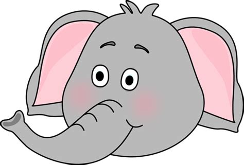 clipart of elephant face - Clipground