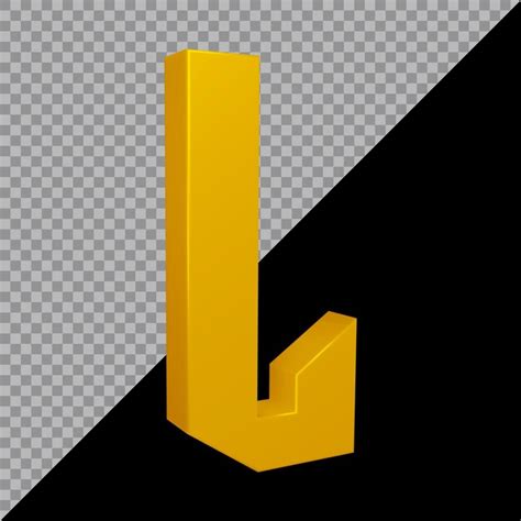 Premium PSD 3d Rendering Of Alphabet Letter L