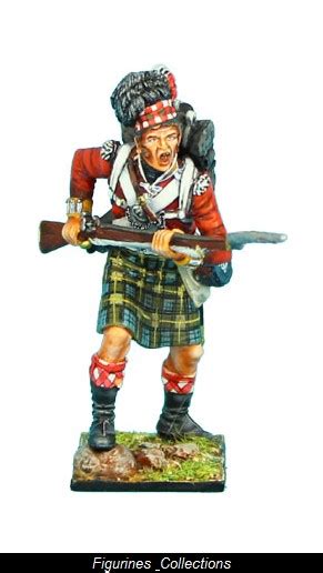 92nd Gordon Highlander Advancing Figurines Et Collections