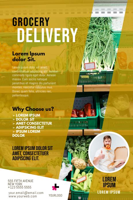 Food Grocery Delivery Flyer Template | PosterMyWall