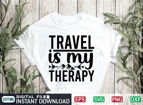 Travel Is My Therapy Svg Graphic By Craftssvg Creative Fabrica