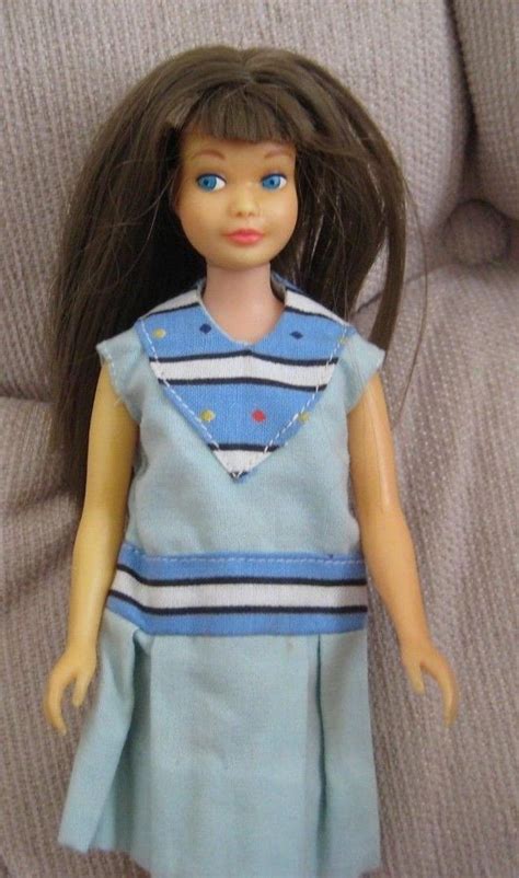 Vintage Skipper Pink Tone Bend Leg Brunette Doll Somewhat Tlc But Pretty