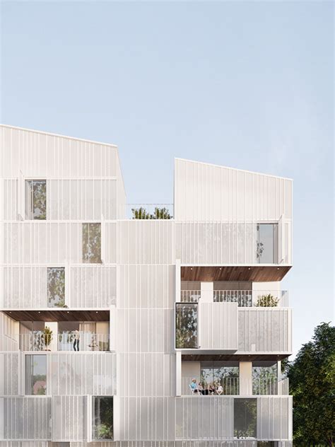 SOCIAL HOUSING AM5 On Behance Facade Architecture Social Housing