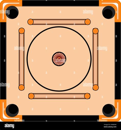 Carrom Board Illustration Vector On A White Background Stock Vector