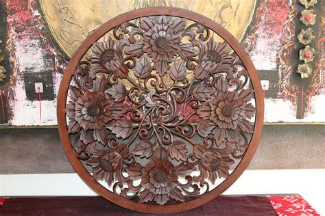 New Balinese Carved Mdf Wood Wall Panels Bali Wall Art 4 Colours