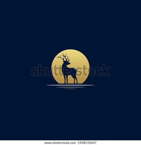 Exotic Sunset Deer Buck Stag Silhouette Stock Vector Royalty Free 1438533647 Shutterstock