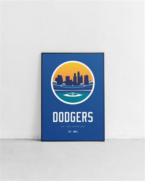 Los Angeles Dodgers Print Poster Canvas Wall Art Print Jenifer Shop