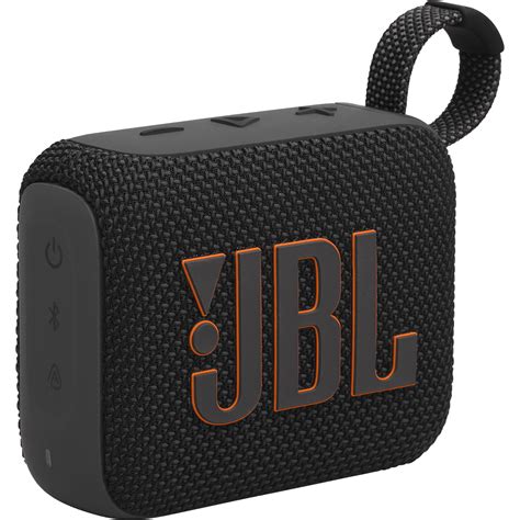 JBL Go 4 Portable Bluetooth Speaker Black JBLGO4BLKAM B H