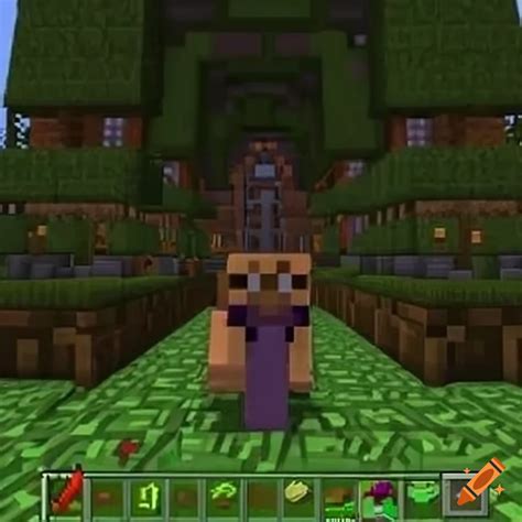 Screenshot of classic minecraft gameplay on Craiyon