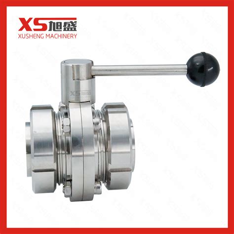 Stainless Steel Sanitary Sms Union Ends Manual Butterfly Valves China