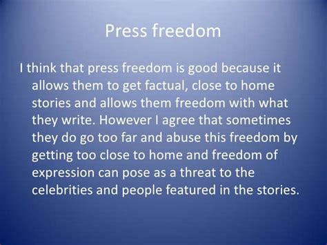 Freedom Of The Press