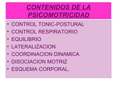 Diapositivas De La Psicomotricidad PPT