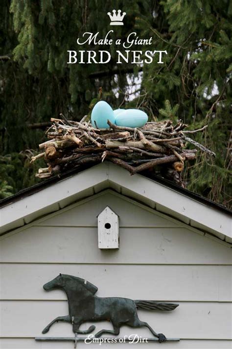 DIY Giant Garden Art Bird Nest | Printable - Empress of Dirt