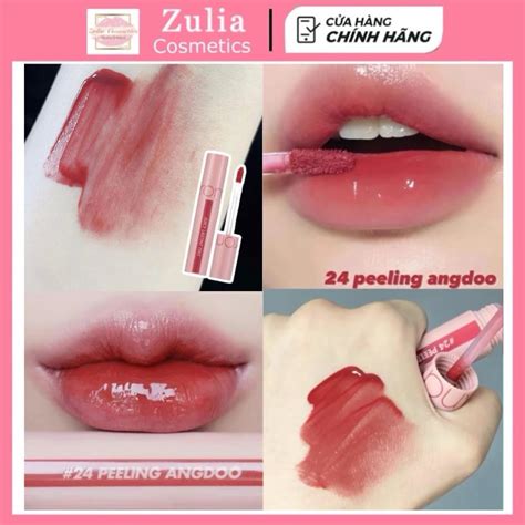 Son Tint Bóng Romand Juicy Lasting Tint Peeling Angdoo Màu đỏ ánh nude Shopee Việt Nam