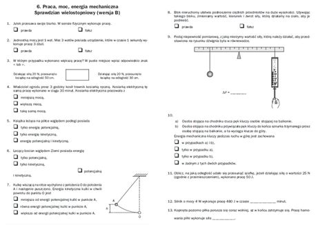 Kinematyka Sprawdzian Klasa Nowa Era