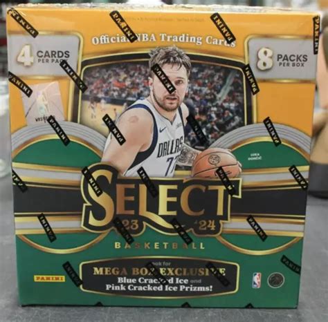 2023 24 PANINI SELECT Basketball Mega Box glace fissurée bleue et rose