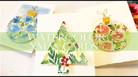 Watercolor Christmas Cards In 3d Easy For Beginnersdiy Christmas