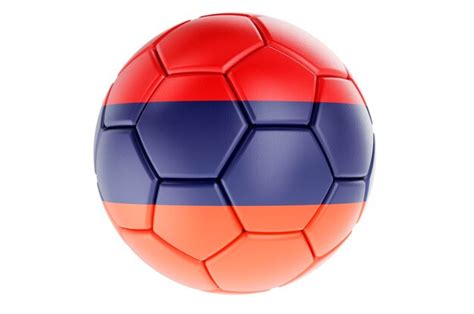 Premium Photo | Soccer ball or football ball with armenian flag 3d ...