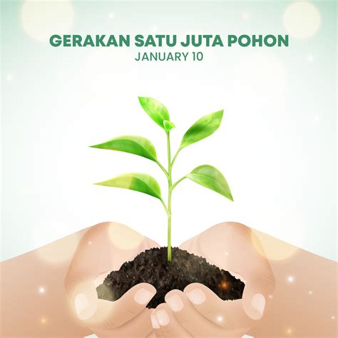 Hari Gerakan Satu Juta Pohon Or One Million Trees Movement Background