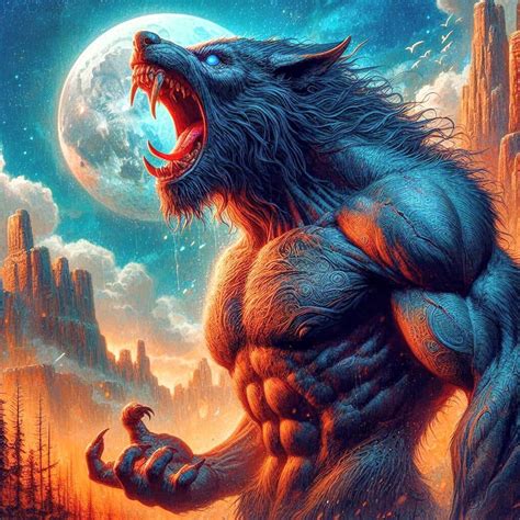 Werewolf Digital Fantasy Art In 2024 Werewolf Vampires And