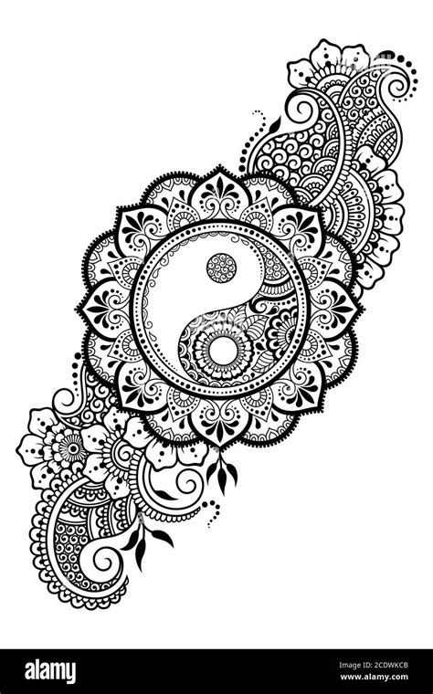 Patr N Circular En Forma De Mandala Para Henna Mehndi Tatuaje