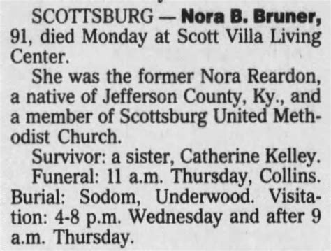 Nora Belle Reardon Bruner 1905 1997 Find A Grave Memorial