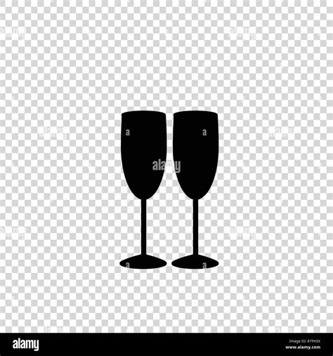 Silhouette Of Wine Glasses Stock Vector Images Alamy