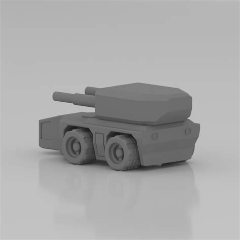 Sci-Fi Heavy Artillery Fighting Vehicle 3D Print Model by finny760