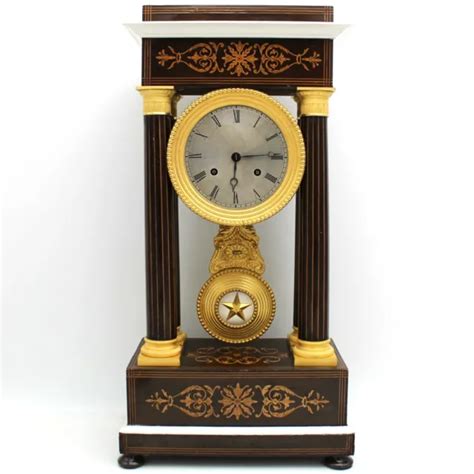 Horloge Pendule Portique D Poque Charles X H Palissandre