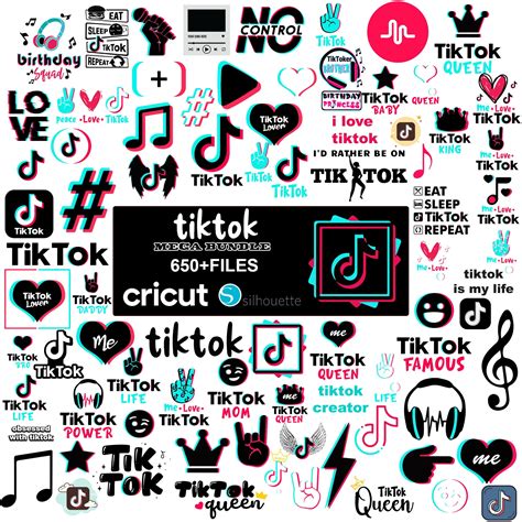 Tiktok Theme Bundle Love Tiktok Svg Bundle Digital Design Etsy