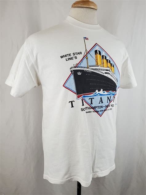 White Star Line Titanic Maiden Voyage T Shirt Adult M Gem