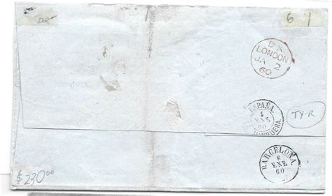 United States Scott 29 5 Cent Jefferson On Folded Letter To Spain Ebay