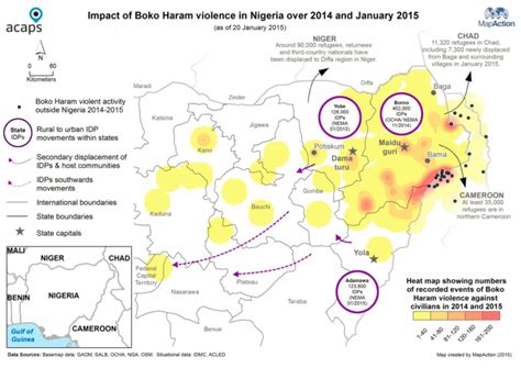 Impact Of Boko Haram Violence In Nigeria Over 2014 And January 2015 As