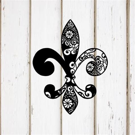 Fleur De Lis Svg Mandala Svg Boho Svg Intricate Weeding Etsy