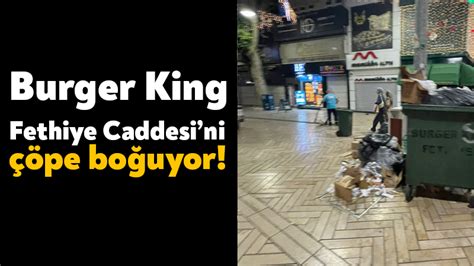 Burger King Fethiye Caddesini çöpe boğuyor Bağımsız Kocaeli