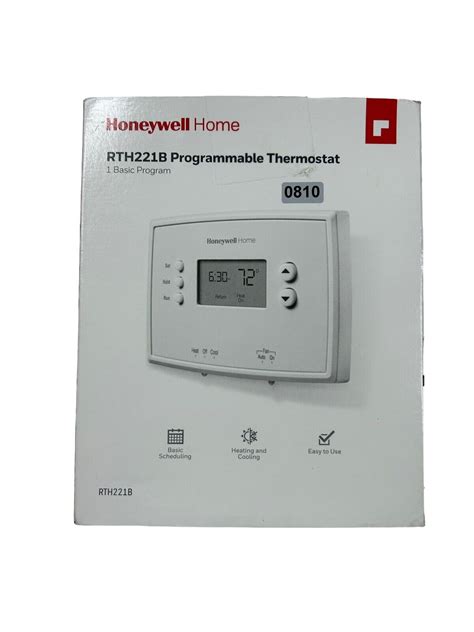 Honeywell Rth221b Programmable Thermostat White 1 Basic Program New Open Box Ebay