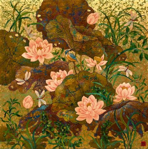 Day Of Summer Viii Vietnamese Lacquer Painting By Artist Chau Ai Van