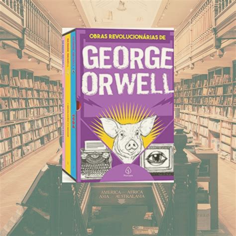 As obras revolucionárias de George Orwell Box 3 livros Shopee