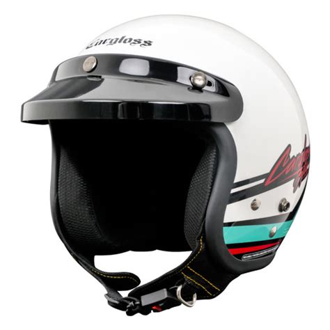 Promo Helm Cargloss Starline Cfm Retro Half Face Starline White