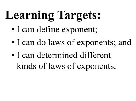 Laws Of Exponents Ppt