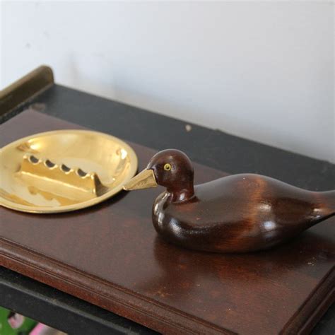 Brass Duck Ashtray Etsy