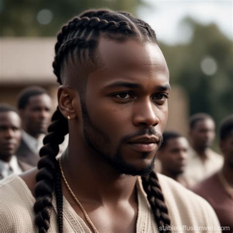 30-Year-Old Black Man with Braids | Stable Diffusion Online