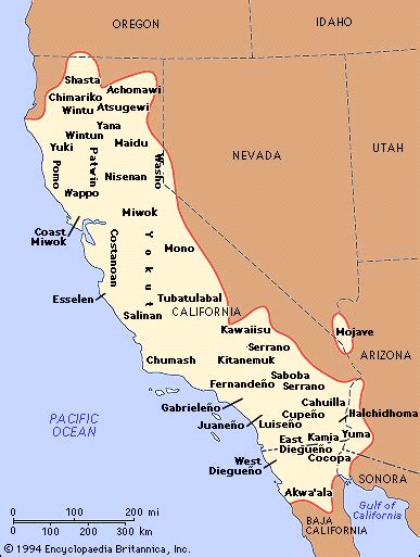 Native American Tribes In California Map World Of Light Map