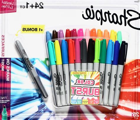 Set Of 25 Sharpies Fine Tip Color