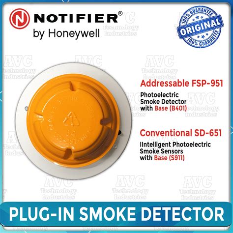 Notifier Low Profile Photoelectronic Plug In Smoke Detector Addressable Fsp 951 Conventional Sd