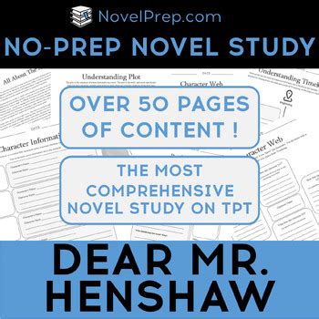 Dear Mr Henshaw By Beverly Cleary Novel Study No Prep By NovelPrep