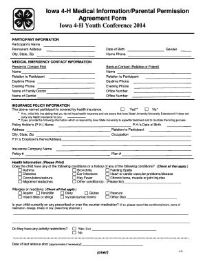 Fillable Online Extension Iastate Health Form Iowa State University