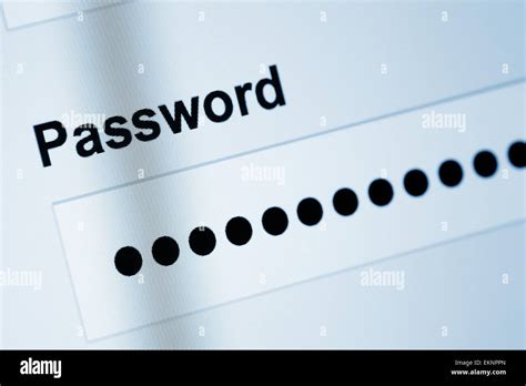 password  screen stock photo alamy